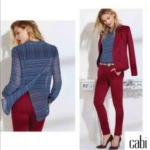 CAbi Alex Split Back Button-Down Blouse Sz Med